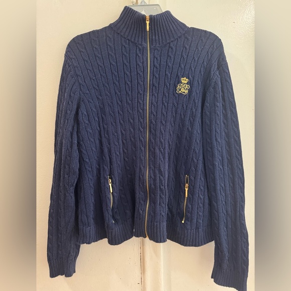 Ralph Lauren Cable-Knit Zip Sweater - Picture 2 of 4